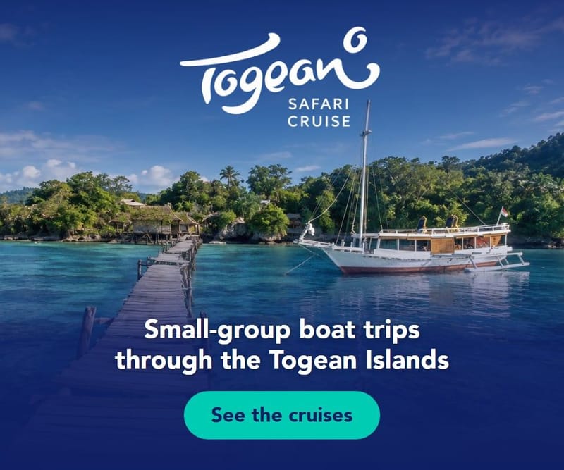 Togean Safari Cruise: small-group boat trips through the Togean Islands. See the cruises.